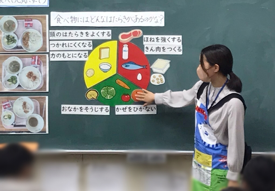 バランスの良い食事授業の様子の画像
