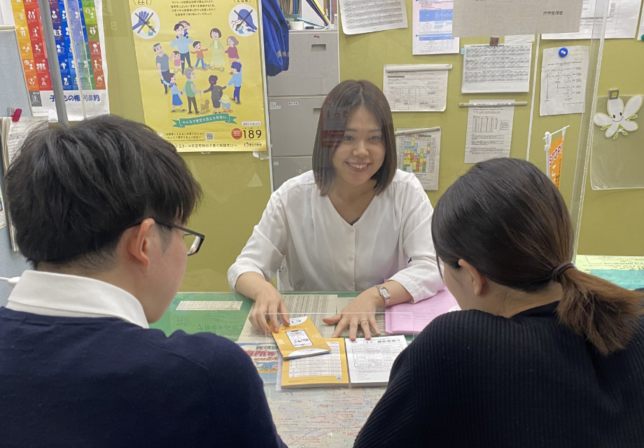 母子健康手帳交付時の面談の画像