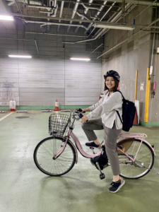 自転車で訪問（14時）