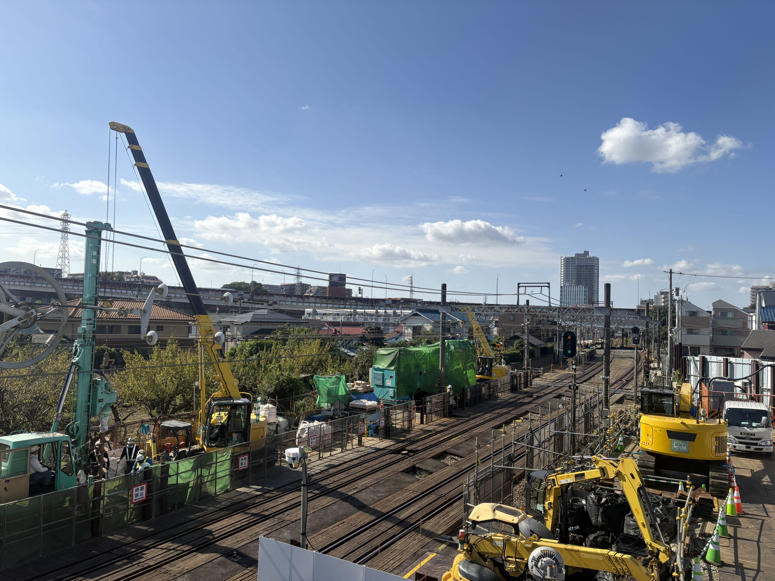 二俣川駅付近の工事状況