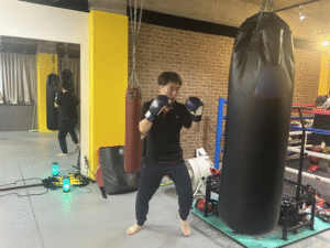 退勤してボクシングでリフレッシュ